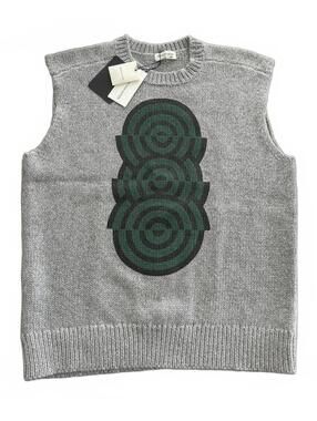 Dries Van Noten FW 2014 Metallic Wool Blend Sweater Vest NWT